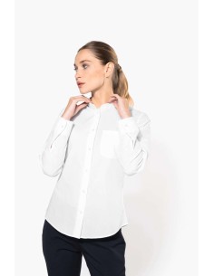 K-KA514-LADIES' LONG-SLEEVED MANDARIN COLLAR SHIRT 2